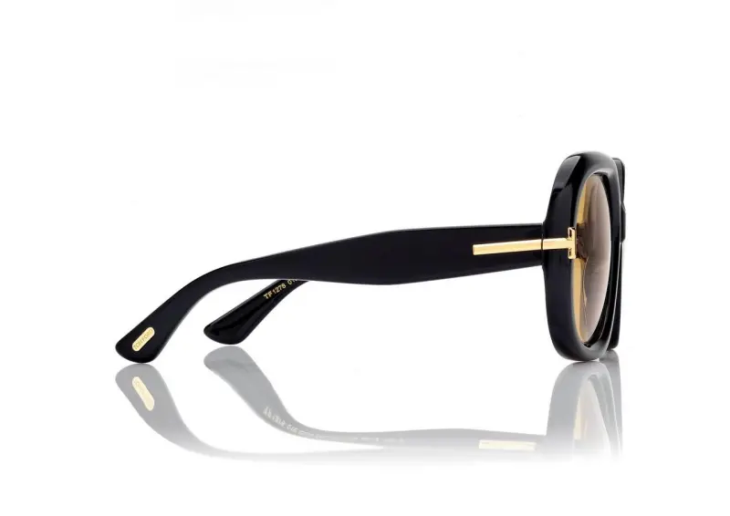 GEOMETRIC ICON SUNGLASSES SHINY BLACK / BROWN online